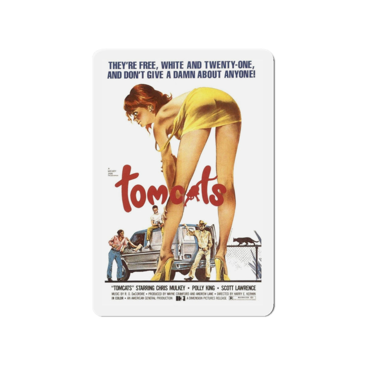 TOMCATS 1976 Movie Poster - Refrigerator Magnet-3 Inch-The Sticker Space