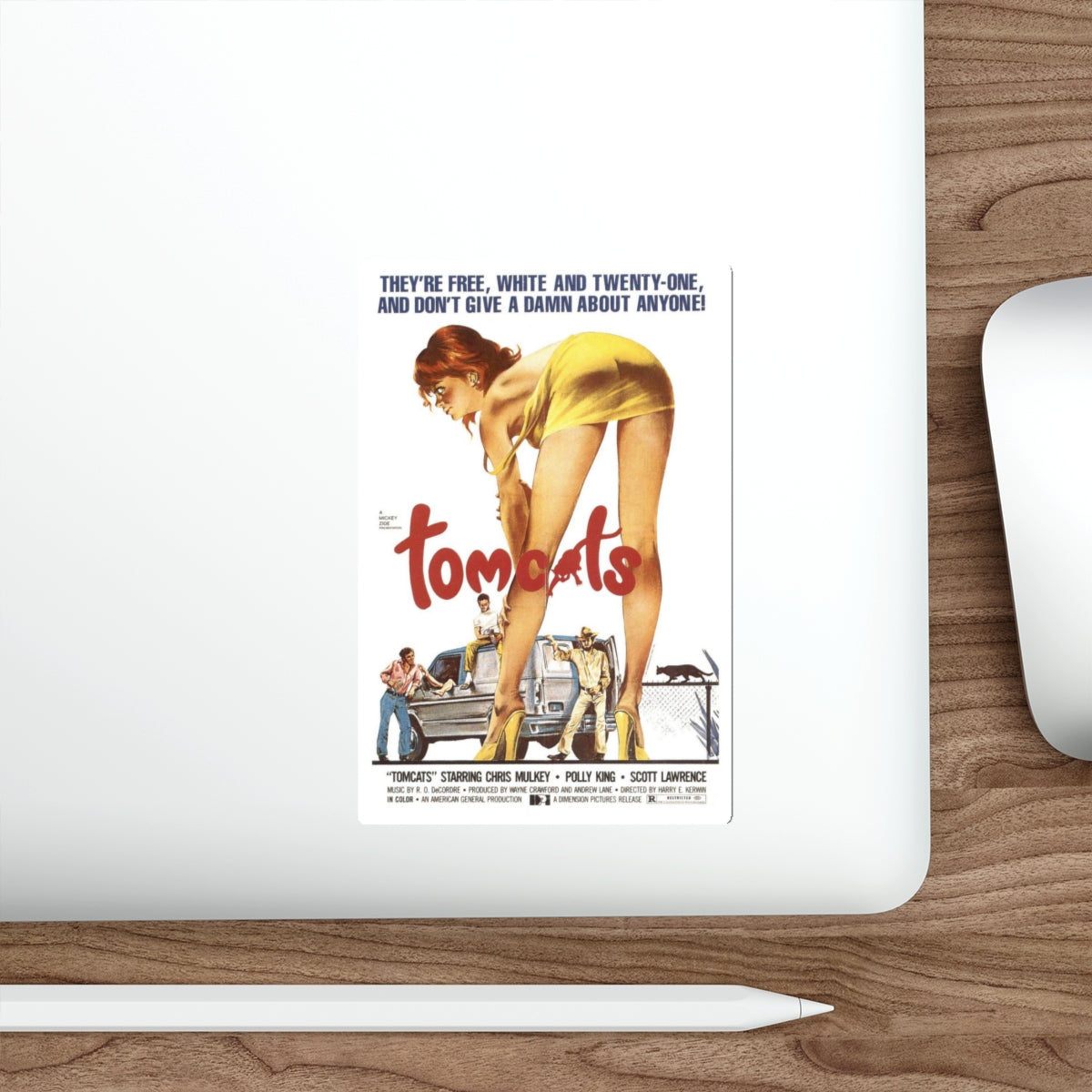 TOMCATS 1976 Movie Poster STICKER Vinyl Die-Cut Decal-The Sticker Space