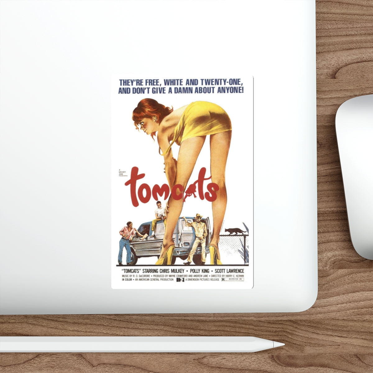 TOMCATS 1976 Movie Poster STICKER Vinyl Die-Cut Decal-The Sticker Space