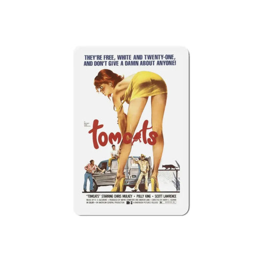 Tomcats aka Deadbeat 1976 Movie Poster Refrigerator Magnet 2 Inch - The Sticker Space
