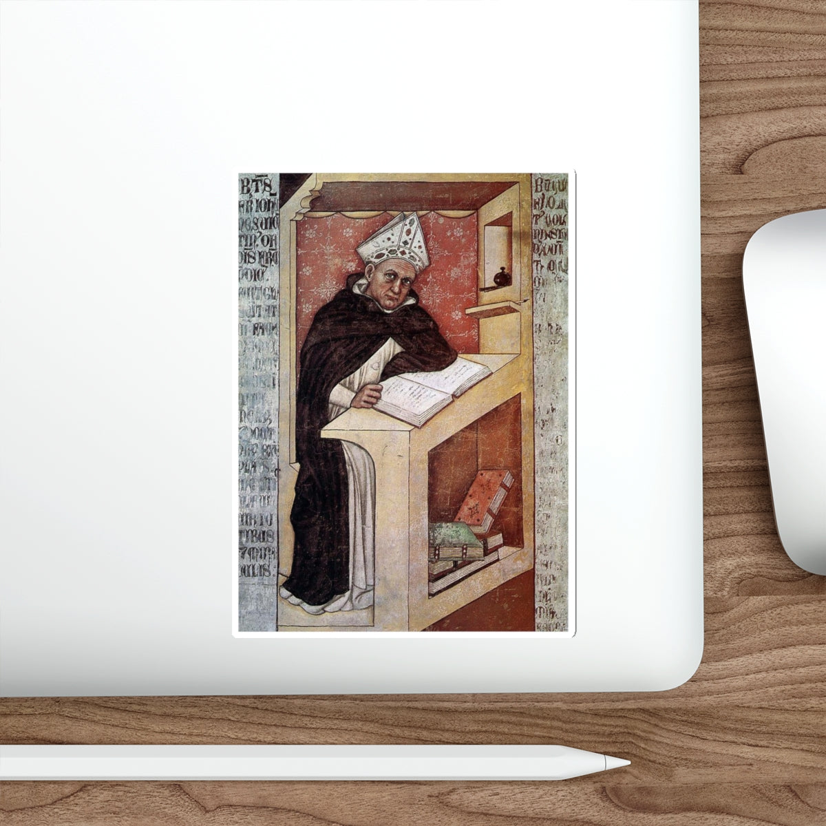 TOMMASO DA MODENA - Saint Albert the Great (Artwork) STICKER Vinyl Die-Cut Decal-The Sticker Space