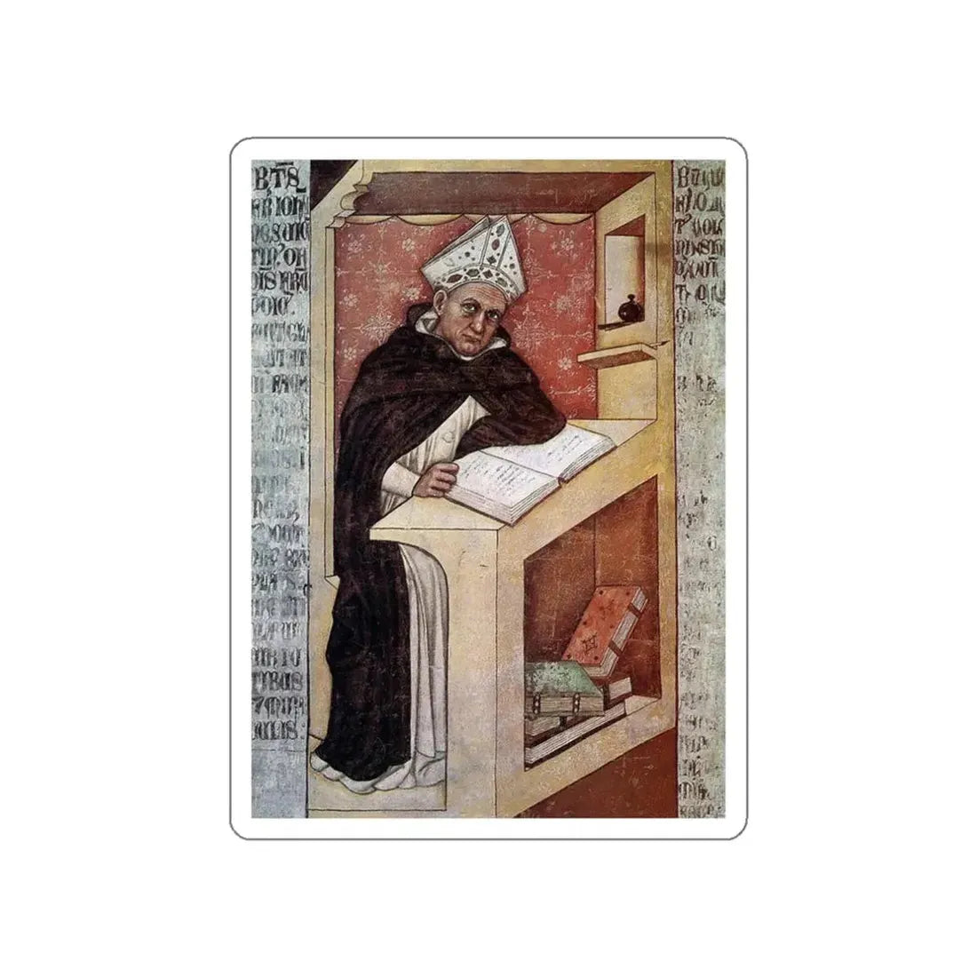 TOMMASO DA MODENA - Saint Albert the Great (Artwork) STICKER Vinyl Die-Cut Decal White Die-Cut 3 Inch - The Sticker Space