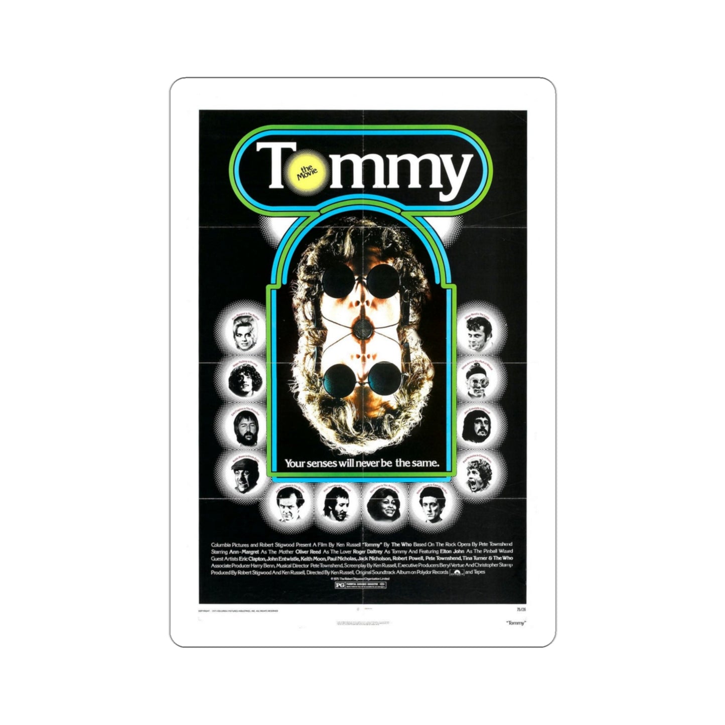 Tommy 1975 Movie Poster STICKER Vinyl Die-Cut Decal-3 Inch-The Sticker Space