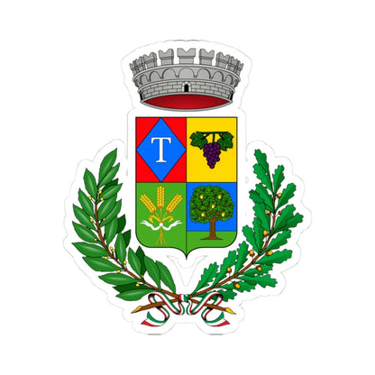 Tonengo-Stemma (Italy) (Coat of Arms) STICKER Vinyl Kiss-Cut Decal 3 Inch White - The Sticker Space