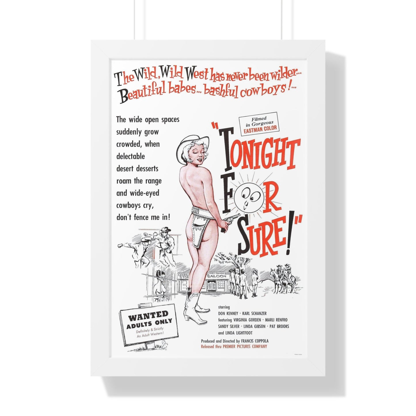 TONIGHT FOR SURE 1962 - Framed Movie Poster-16″ x 24″-The Sticker Space