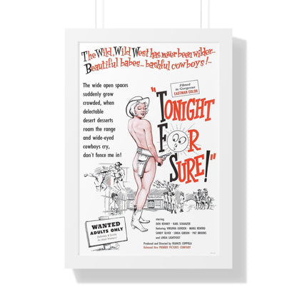 TONIGHT FOR SURE 1962 - Framed Movie Poster-16″ x 24″-The Sticker Space