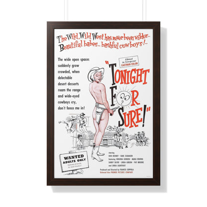 TONIGHT FOR SURE 1962 - Framed Movie Poster-20" x 30"-The Sticker Space