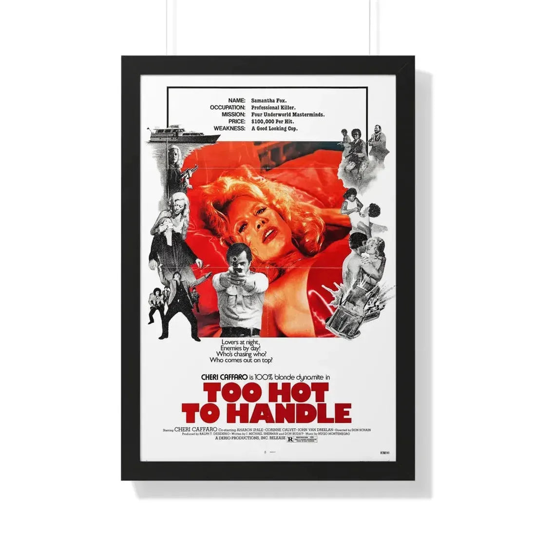 TOO HOT TO HANDLE (2) 1977 - Framed Movie Poster 20" x 30" Black - The Sticker Space
