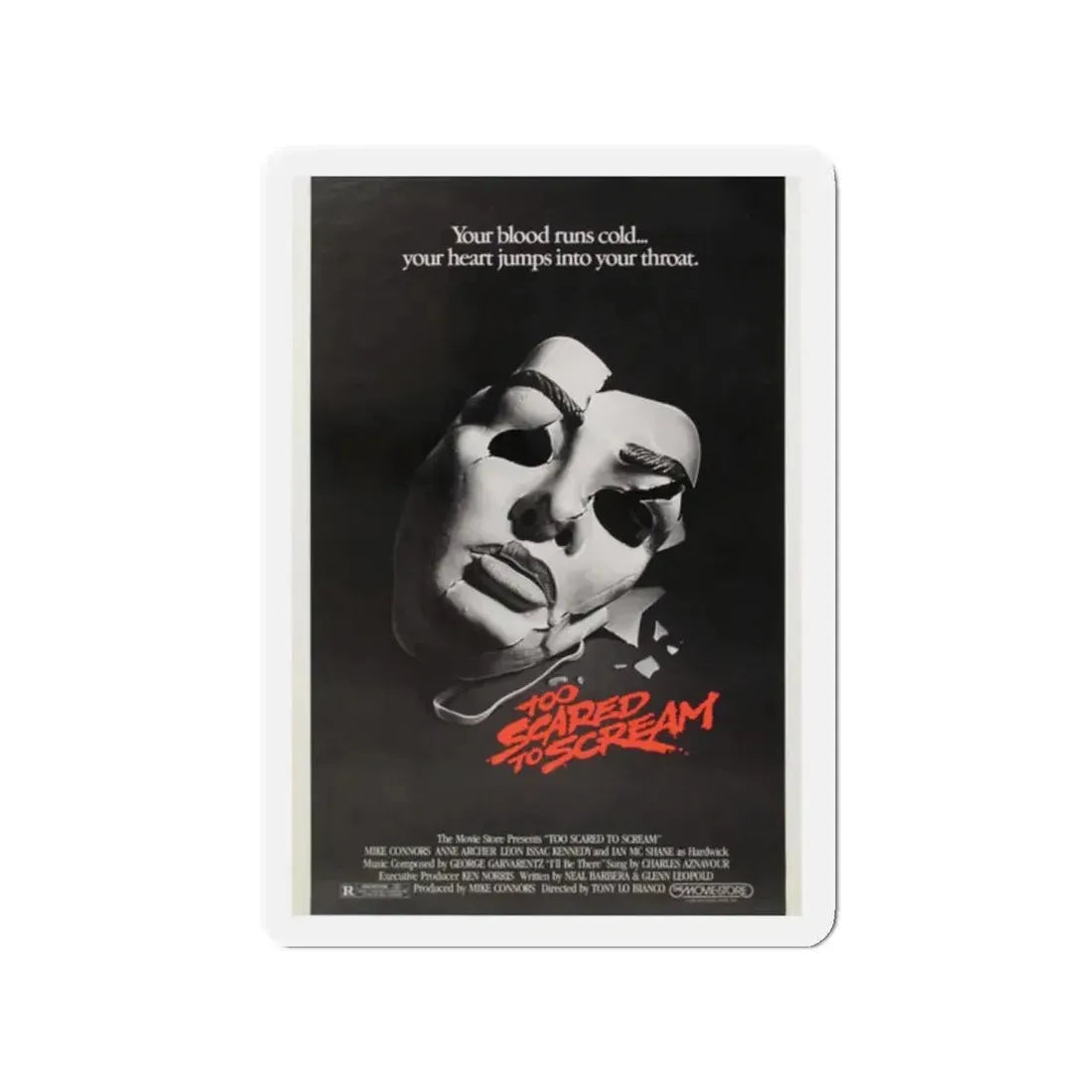 TOO SCARED TO SCREAM 1984 Movie Poster - Refrigerator Magnet 2 Inch - The Sticker Space
