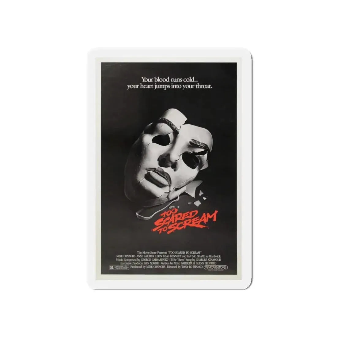 TOO SCARED TO SCREAM 1984 Movie Poster - Refrigerator Magnet 4 Inch - The Sticker Space
