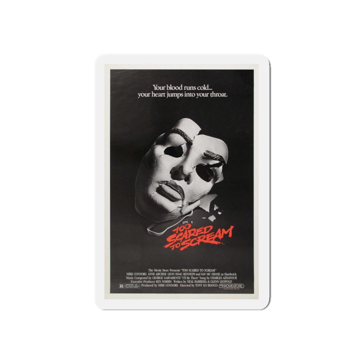 TOO SCARED TO SCREAM 1984 Movie Poster - Refrigerator Magnet