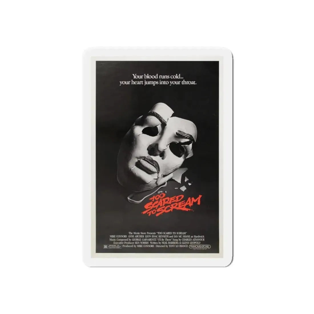 TOO SCARED TO SCREAM 1984 Movie Poster - Refrigerator Magnet 6 Inch - The Sticker Space