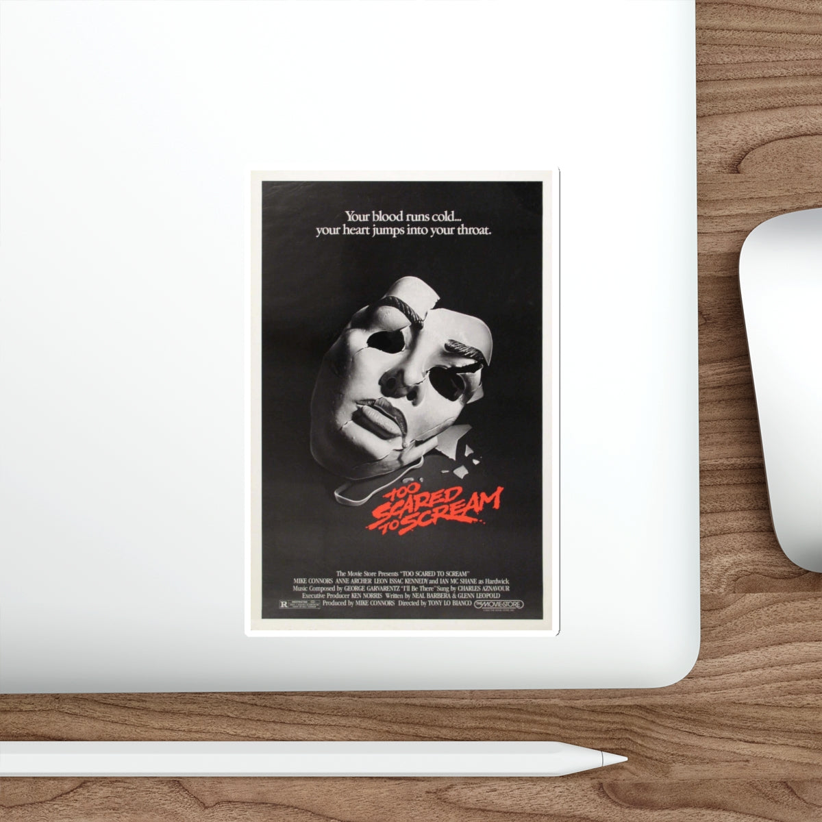 TOO SCARED TO SCREAM 1984 Movie Poster STICKER Vinyl Die-Cut Decal-The Sticker Space