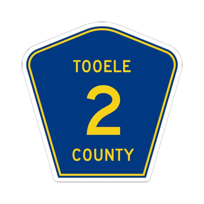 Tooele County Route 2 UT (Utah) (Road Sign) STICKER Vinyl Kiss-Cut Decal 6 Inch White - The Sticker Space