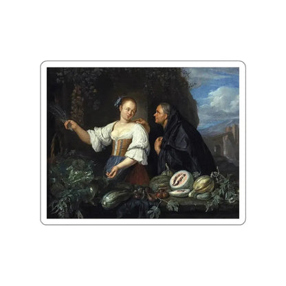 TOORENVLIET, Jacob - A Vegetable Seller (Artwork) STICKER Vinyl Die-Cut Decal White Die-Cut 4 Inch - The Sticker Space