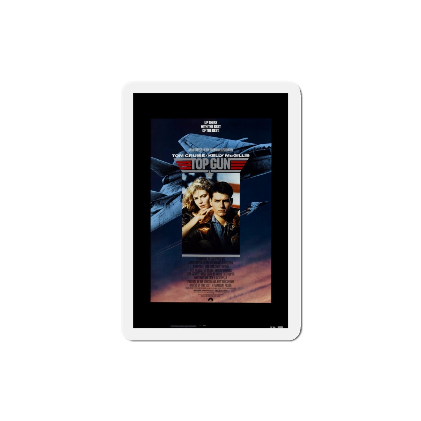 Top Gun 1986 Movie Poster Die-Cut Magnet-3" x 3"-The Sticker Space