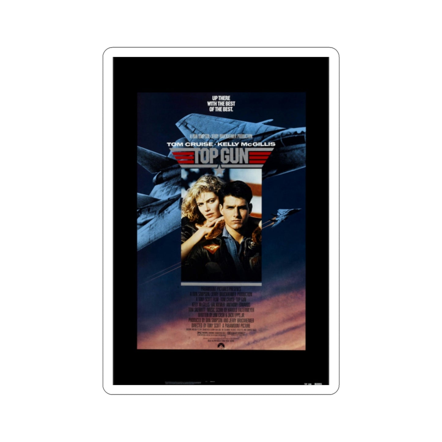 Top Gun 1986 Movie Poster STICKER Vinyl Die-Cut Decal-2 Inch-The Sticker Space