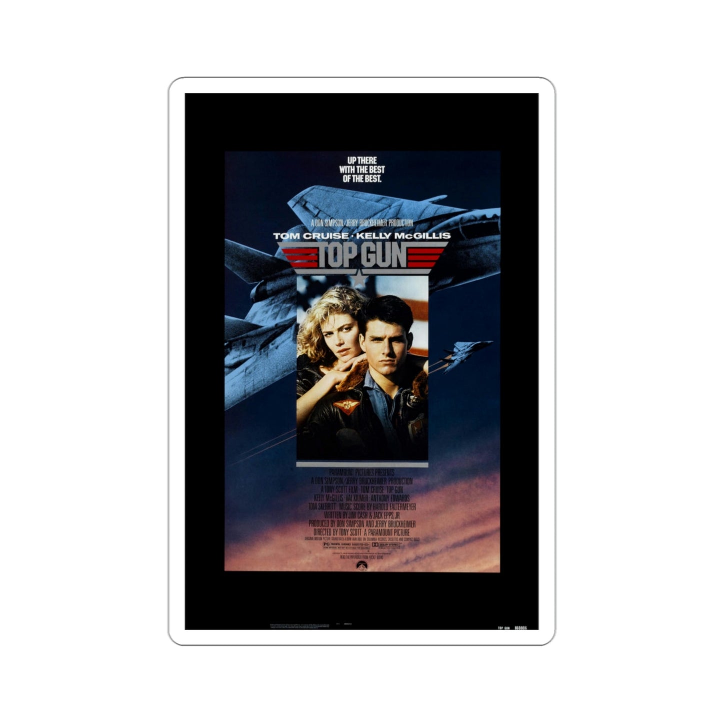 Top Gun 1986 Movie Poster STICKER Vinyl Die-Cut Decal-3 Inch-The Sticker Space