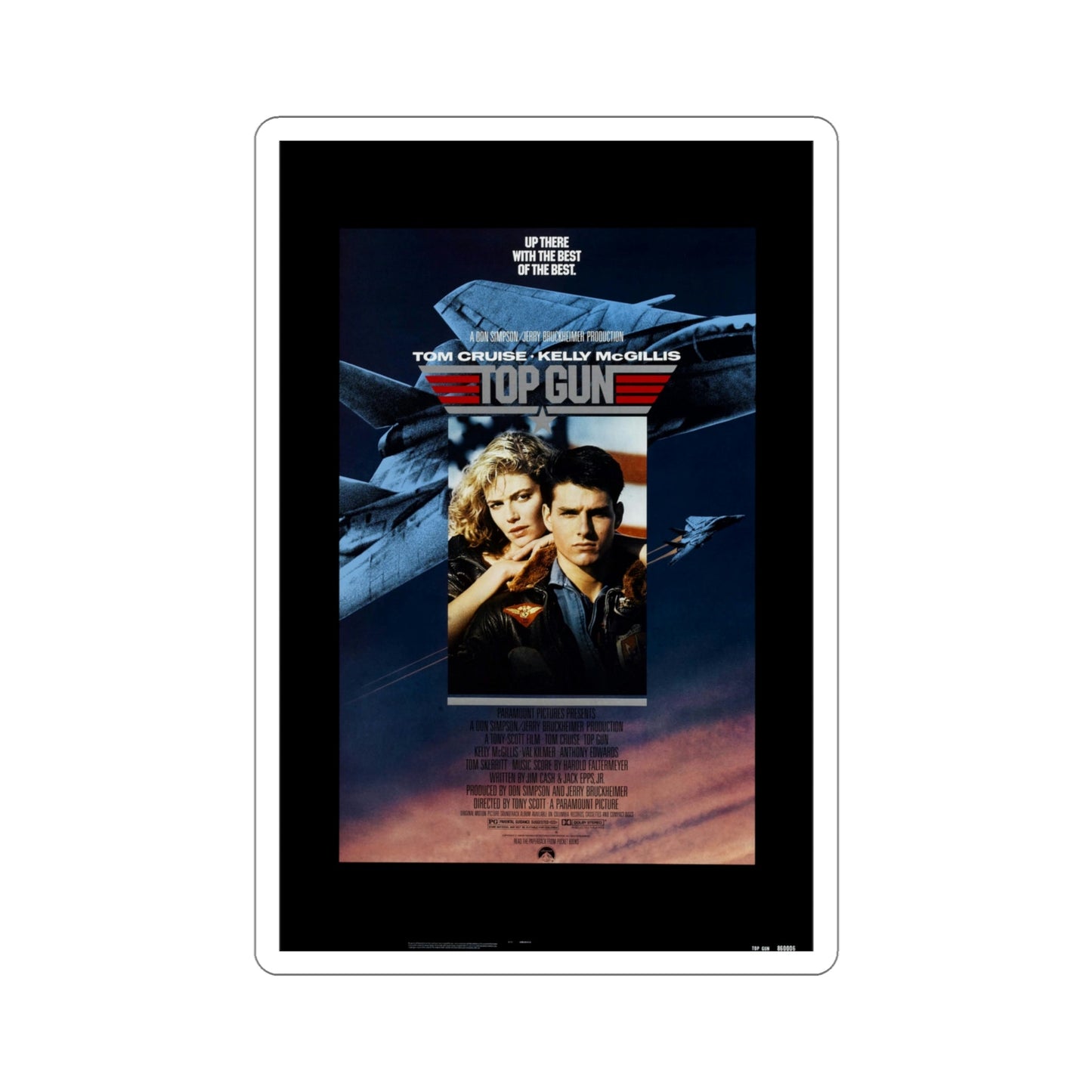 Top Gun 1986 Movie Poster STICKER Vinyl Die-Cut Decal-4 Inch-The Sticker Space