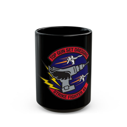 Top Gun Strike Fiighter 44 (U.S. Navy) Black Coffee Mug-15oz-The Sticker Space