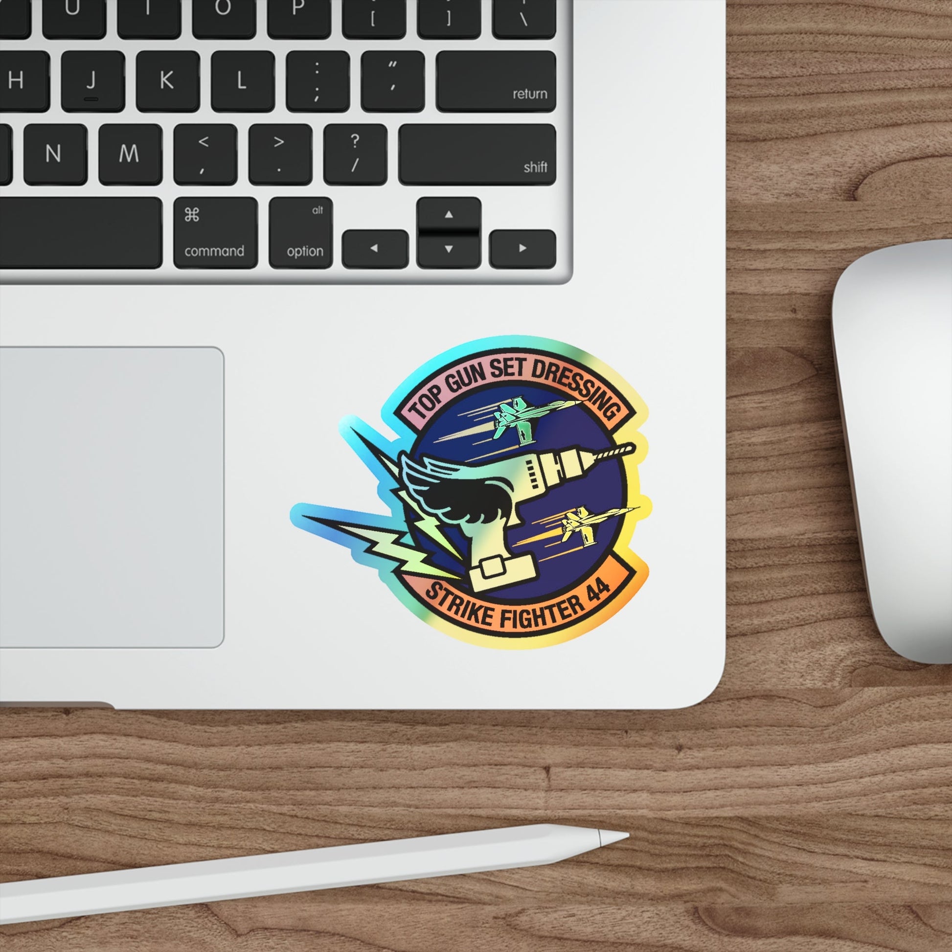 Top Gun Strike Fiighter 44 (U.S. Navy) Holographic STICKER Die-Cut Vinyl Decal-The Sticker Space