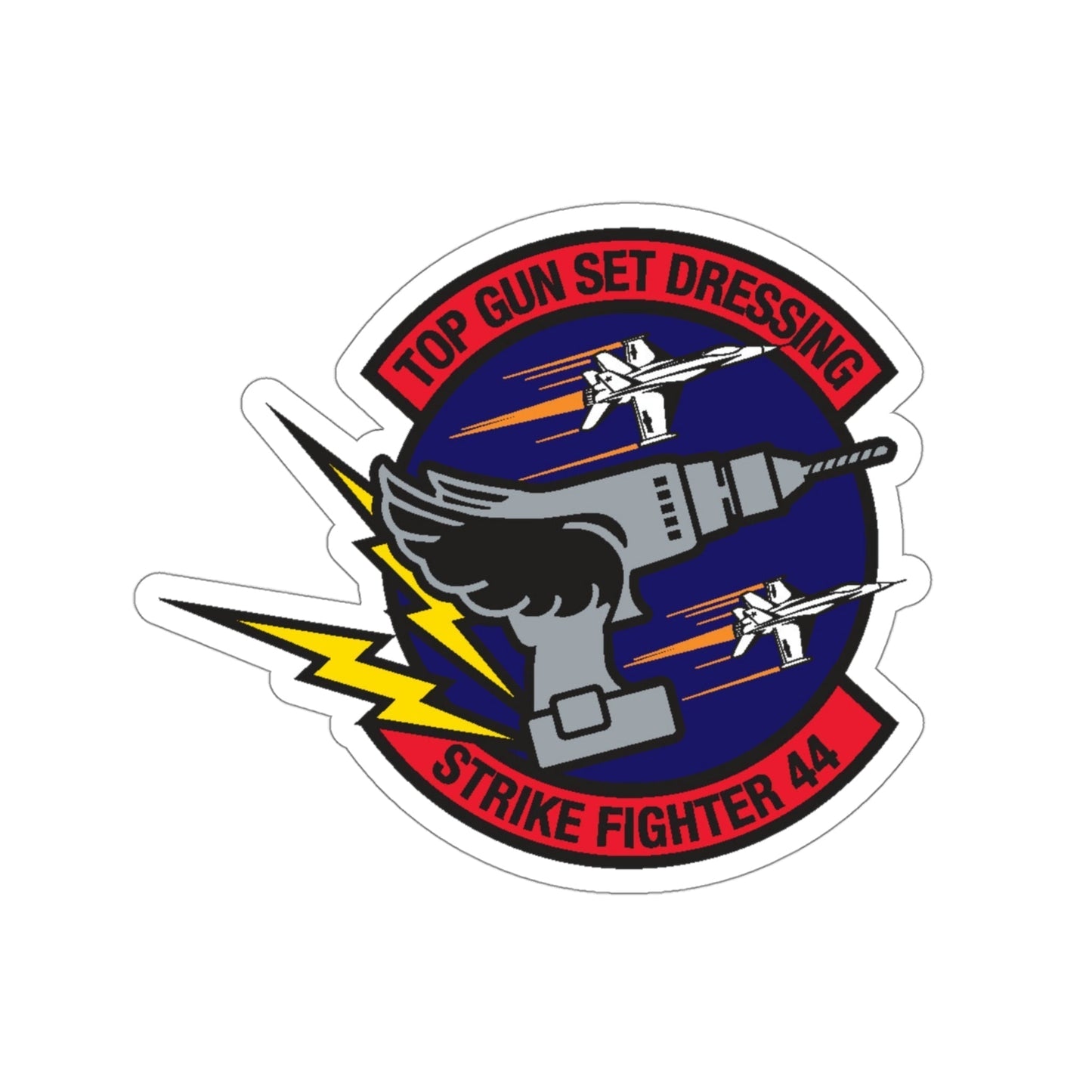 Top Gun Strike Fiighter 44 (U.S. Navy) STICKER Vinyl Die-Cut Decal-4 Inch-The Sticker Space