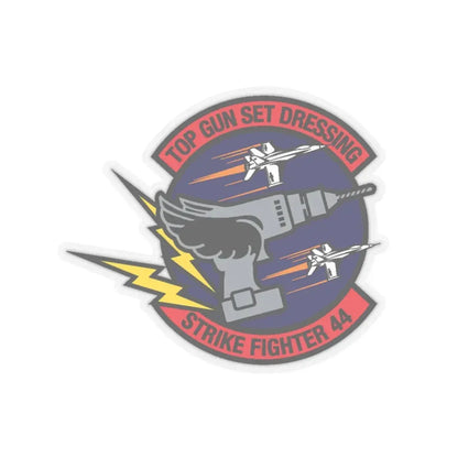 Top Gun Strike Fiighter 44 (U.S. Navy) STICKER Vinyl Kiss-Cut Decal 3 Inch Transparent - The Sticker Space