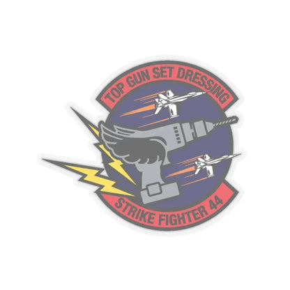 Top Gun Strike Fiighter 44 (U.S. Navy) STICKER Vinyl Kiss-Cut Decal 4 Inch Transparent - The Sticker Space