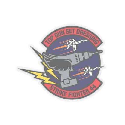Top Gun Strike Fiighter 44 (U.S. Navy) STICKER Vinyl Kiss-Cut Decal 6 Inch Transparent - The Sticker Space