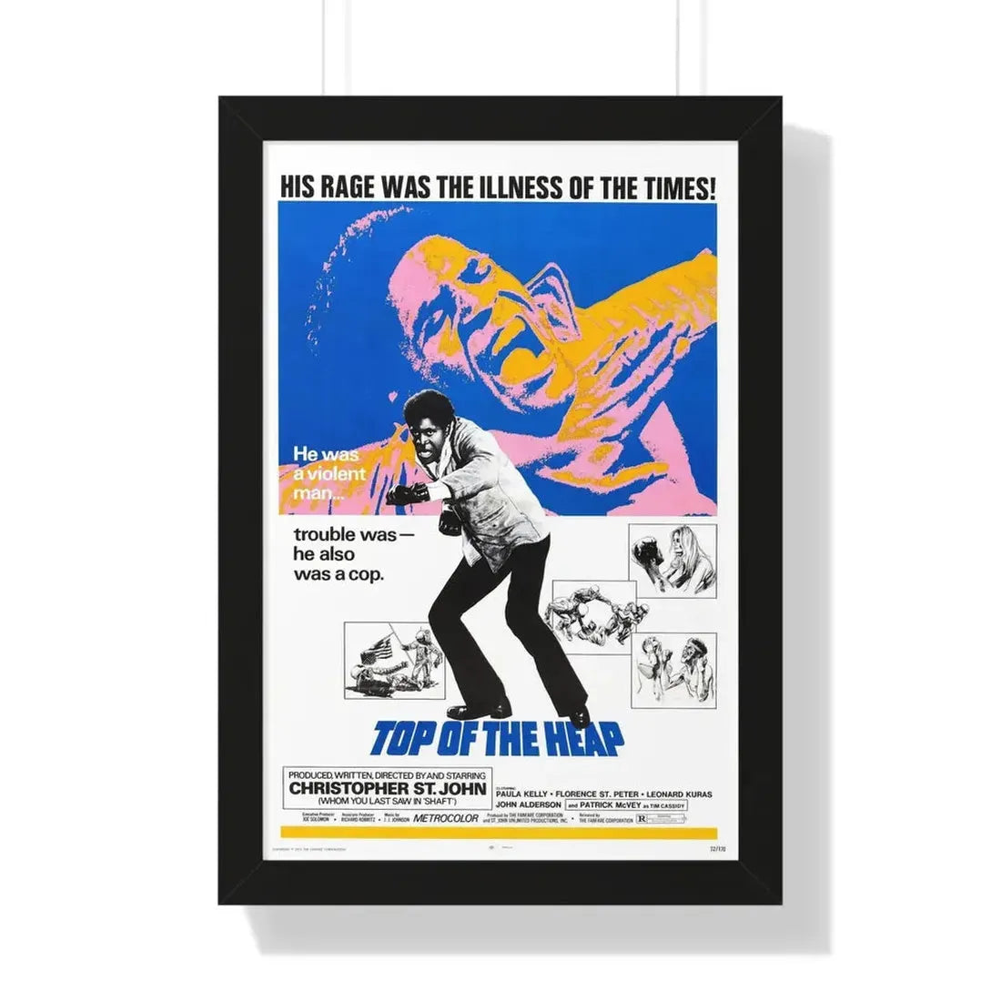 TOP OF THE HEAP 1972 - Framed Movie Poster 16″ x 24″ Black - The Sticker Space