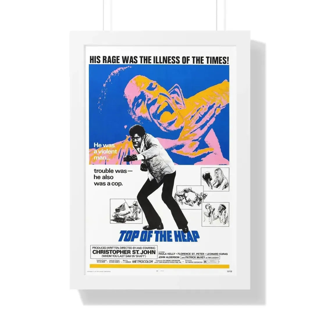 TOP OF THE HEAP 1972 - Framed Movie Poster 16″ x 24″ White - The Sticker Space