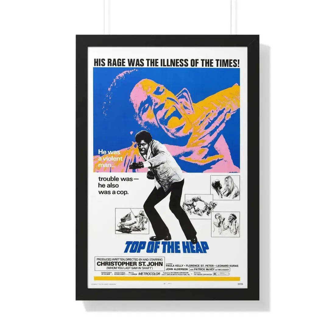 TOP OF THE HEAP 1972 - Framed Movie Poster 20" x 30" Black - The Sticker Space