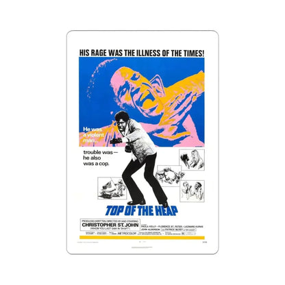 TOP OF THE HEAP 1972 Movie Poster - STICKER Vinyl Kiss-Cut Decal 6 Inch White - The Sticker Space