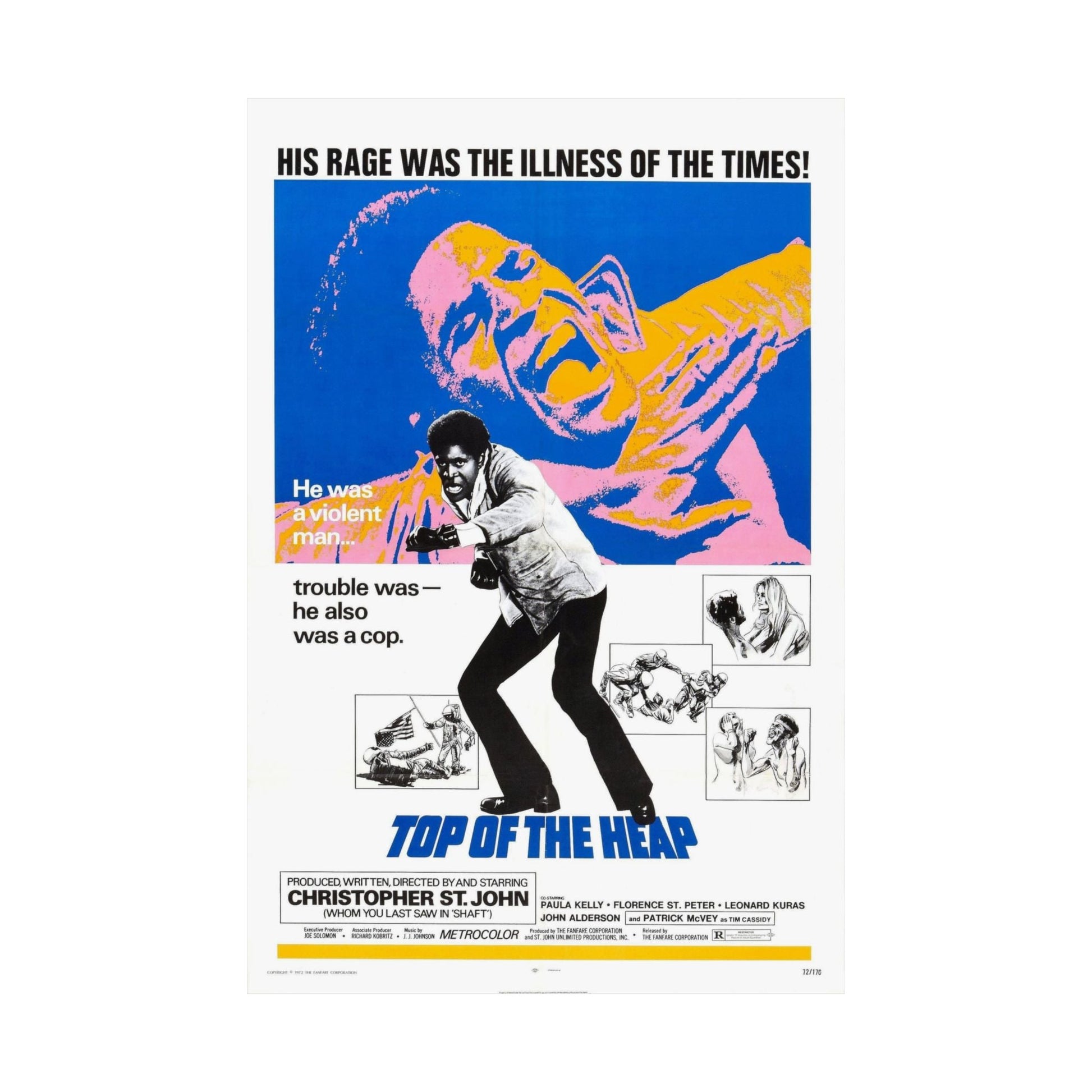 TOP OF THE HEAP 1972 - Paper Movie Poster-The Sticker Space