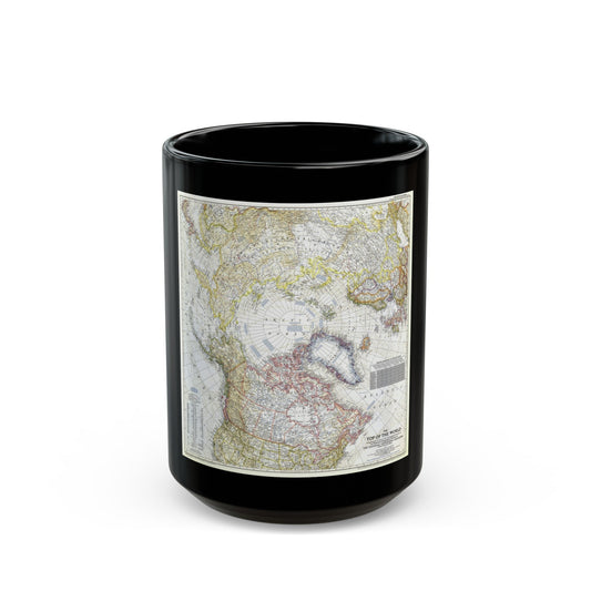 Top Of The World (1949) (Map) Black Coffee Mug-15oz-The Sticker Space