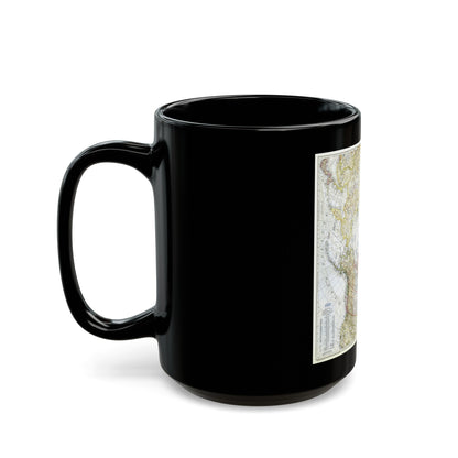 Top Of The World (1949) (Map) Black Coffee Mug-The Sticker Space