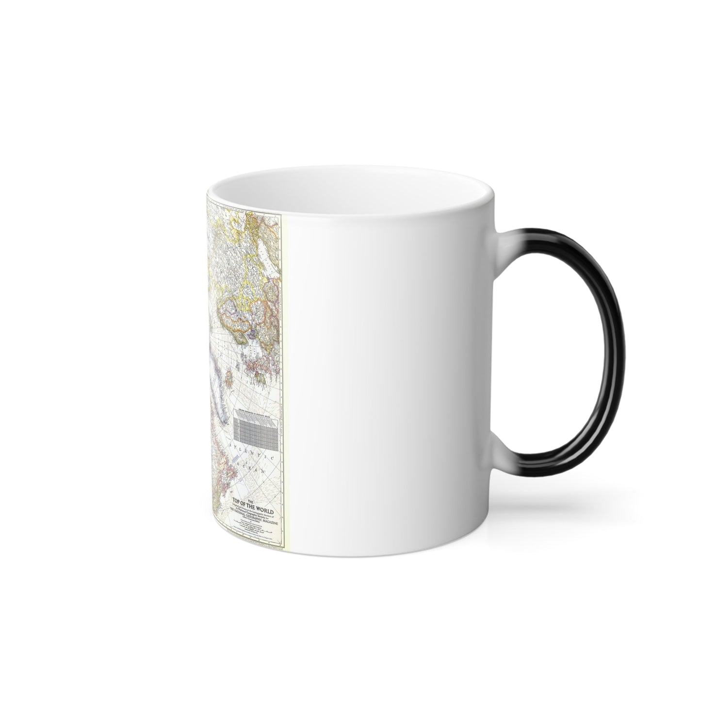 Top Of The World (1949) (Map) Color Changing Mug 11oz-11oz-The Sticker Space