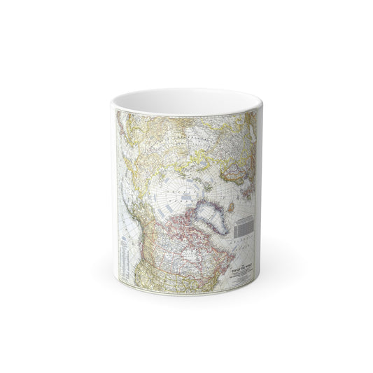 Top Of The World (1949) (Map) Color Changing Mug 11oz-11oz-The Sticker Space