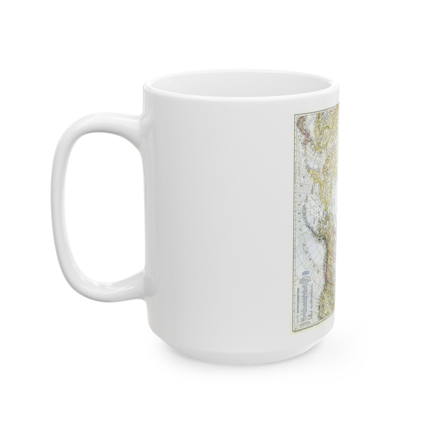 Top Of The World (1949) (Map) White Coffee Mug-The Sticker Space