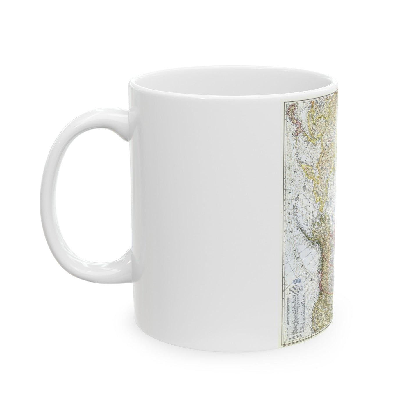 Top Of The World (1949) (Map) White Coffee Mug-The Sticker Space