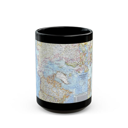 Top Of The World (1965) (Map) Black Coffee Mug-15oz-The Sticker Space