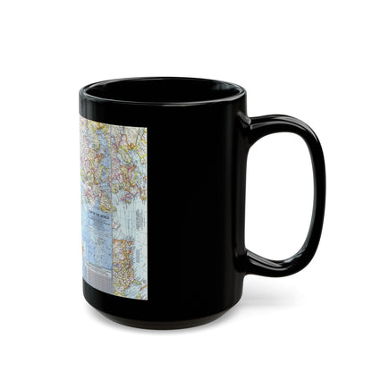 Top Of The World (1965) (Map) Black Coffee Mug-The Sticker Space