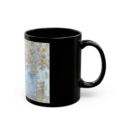 Top Of The World (1965) (Map) Black Coffee Mug-The Sticker Space