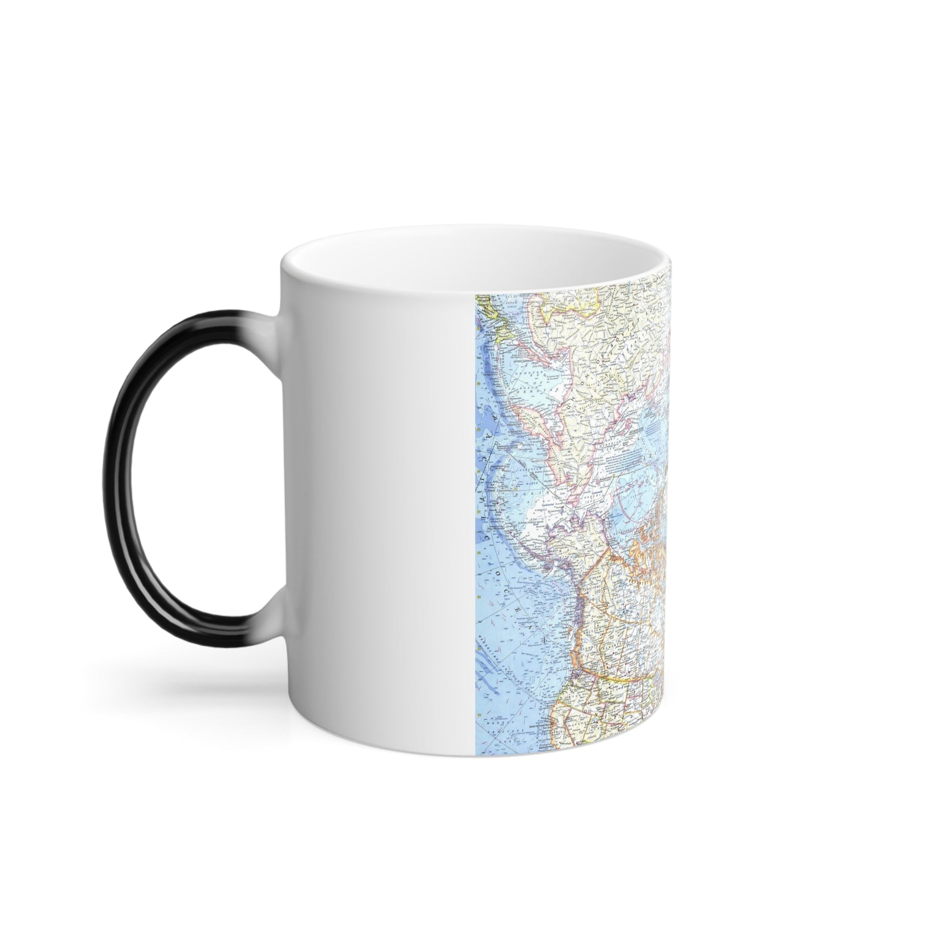 Top Of The World (1965) (Map) Color Changing Mug 11oz-11oz-The Sticker Space