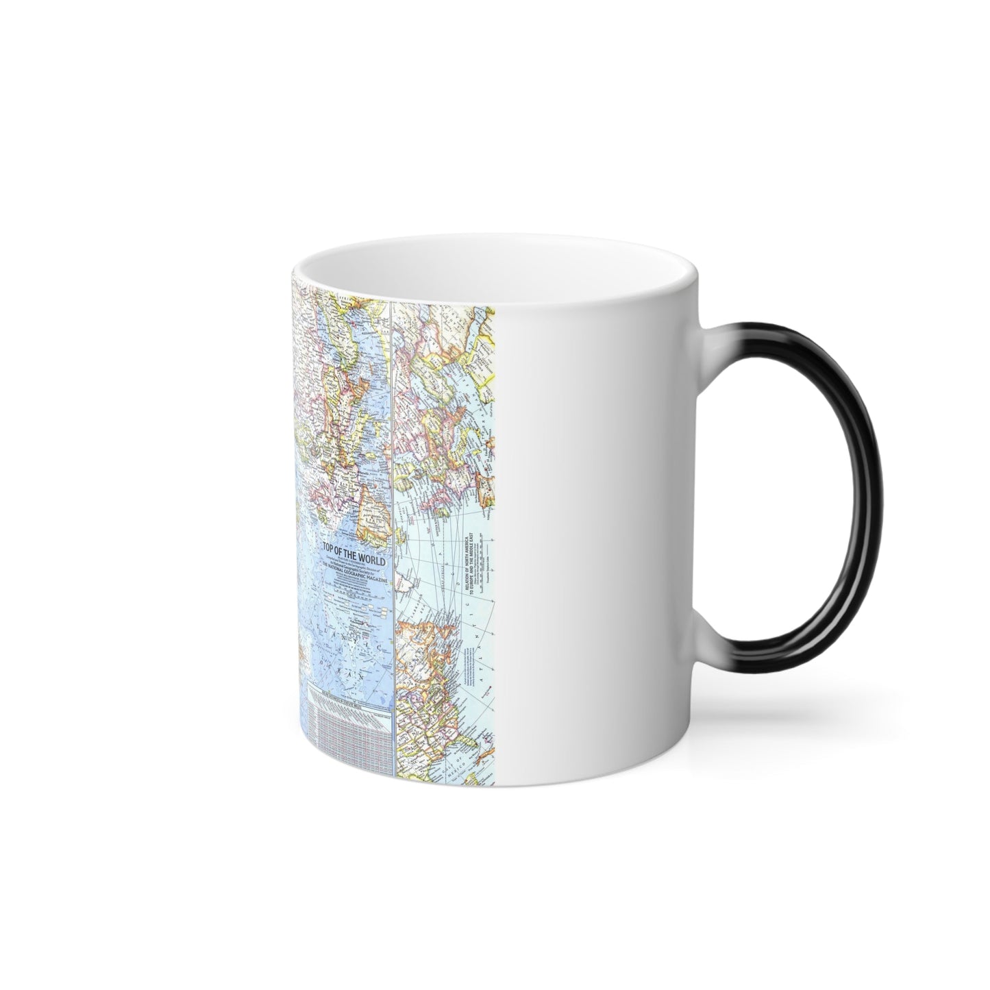 Top Of The World (1965) (Map) Color Changing Mug 11oz-11oz-The Sticker Space