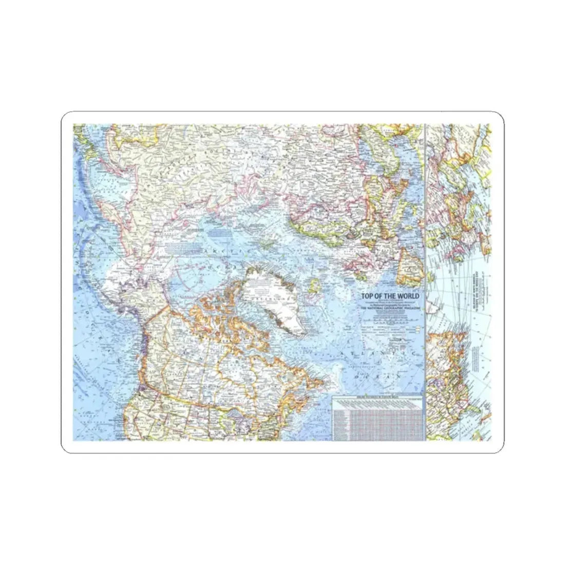 Top Of The World (1965) (Map) STICKER Vinyl Kiss-Cut Decal 2 Inch White - The Sticker Space