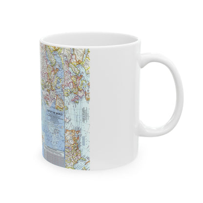 Top Of The World (1965) (Map) White Coffee Mug-The Sticker Space