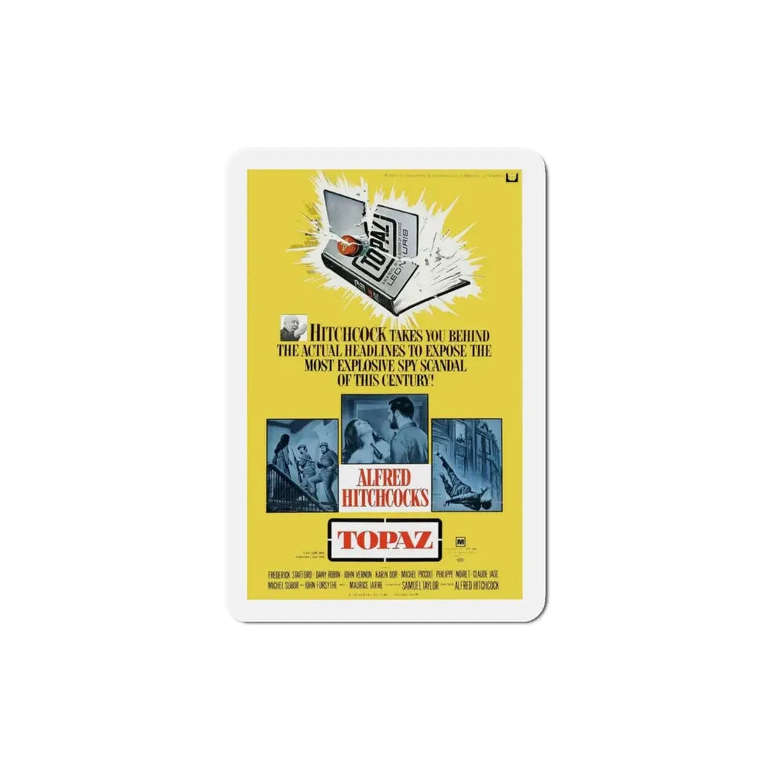 Topaz 1969 Movie Poster Refrigerator Magnet 3 Inch - The Sticker Space