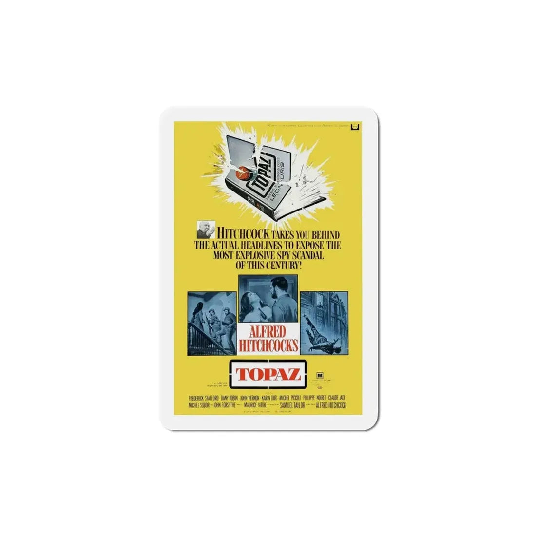 Topaz 1969 Movie Poster Refrigerator Magnet 4 Inch - The Sticker Space