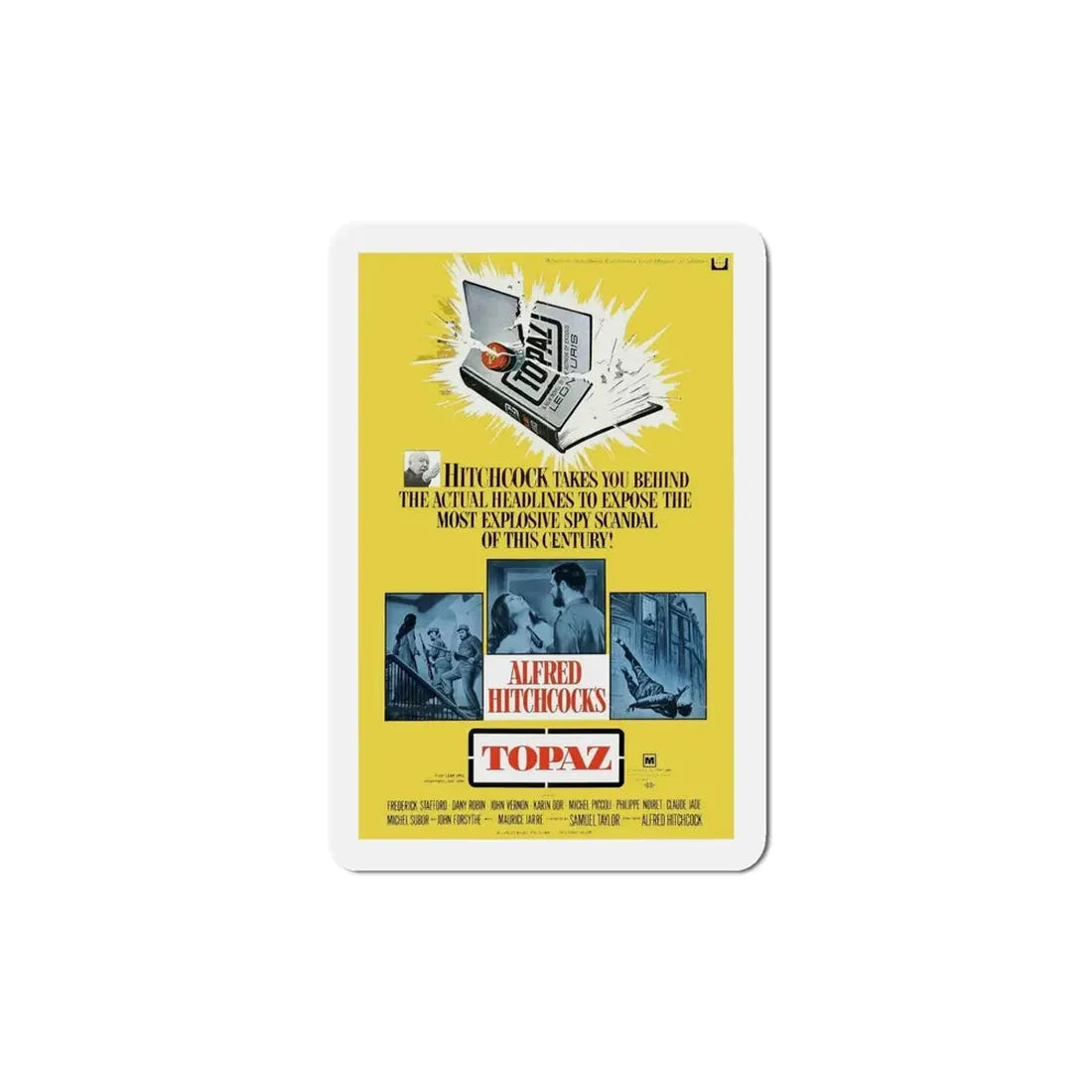 Topaz 1969 Movie Poster Refrigerator Magnet 5 Inch - The Sticker Space